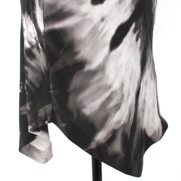 Retrofete Auris Dress Silk Black Silver Tie Dye Slip Satin Mini XS X-Small - Picture 4 of 9